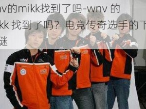 wnv的mikk找到了吗-wnv 的 mikk 找到了吗？电竞传奇选手的下落之谜