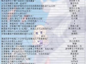 奇迹暖暖：吵架背后的甜蜜恩爱揭秘，答案及掉落物品全面解析