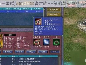 《三国群英传7：皇者之路——策略与智慧的培养》