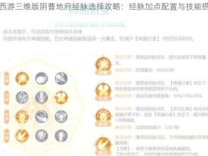 梦幻西游三维版阴曹地府经脉选择攻略：经脉加点配置与技能搭配之道