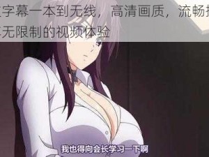 中文字幕一本到无线，高清画质，流畅播放，畅享无限制的视频体验