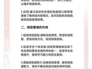 中国式班主任第十关攻略：深度解析管理之道，掌握教育智慧，塑造卓越领导力