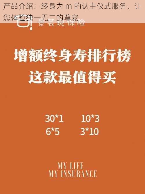 产品介绍：终身为 m 的认主仪式服务，让您体验独一无二的尊宠