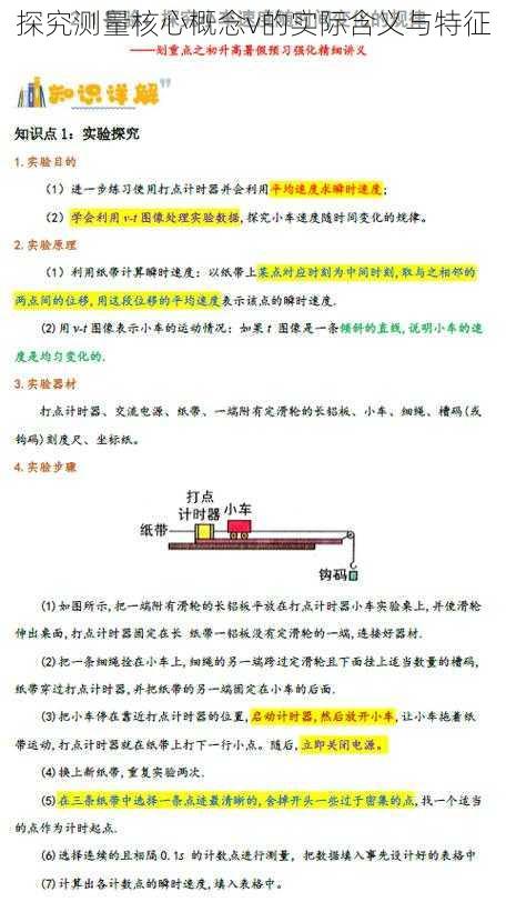 探究测量核心概念v的实际含义与特征