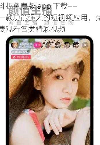 抖抈免费版 app 下载——一款功能强大的短视频应用，免费观看各类精彩视频