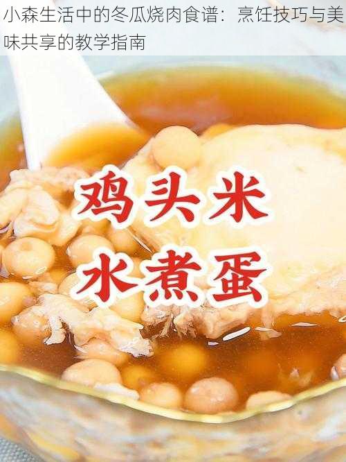 小森生活中的冬瓜烧肉食谱：烹饪技巧与美味共享的教学指南