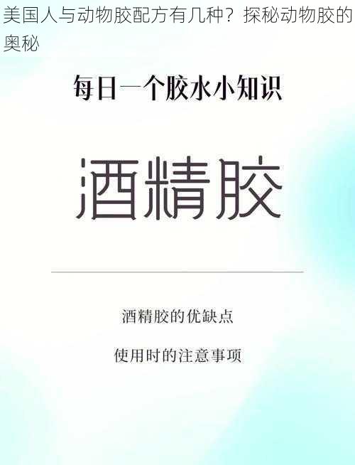 美国人与动物胶配方有几种？探秘动物胶的奥秘