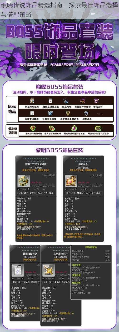 破晓传说饰品精选指南：探索最佳饰品选择与搭配策略