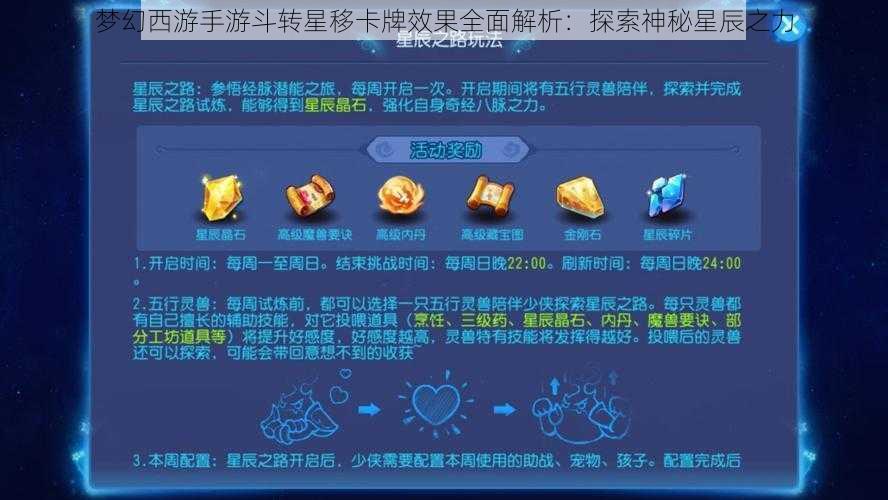 梦幻西游手游斗转星移卡牌效果全面解析：探索神秘星辰之力