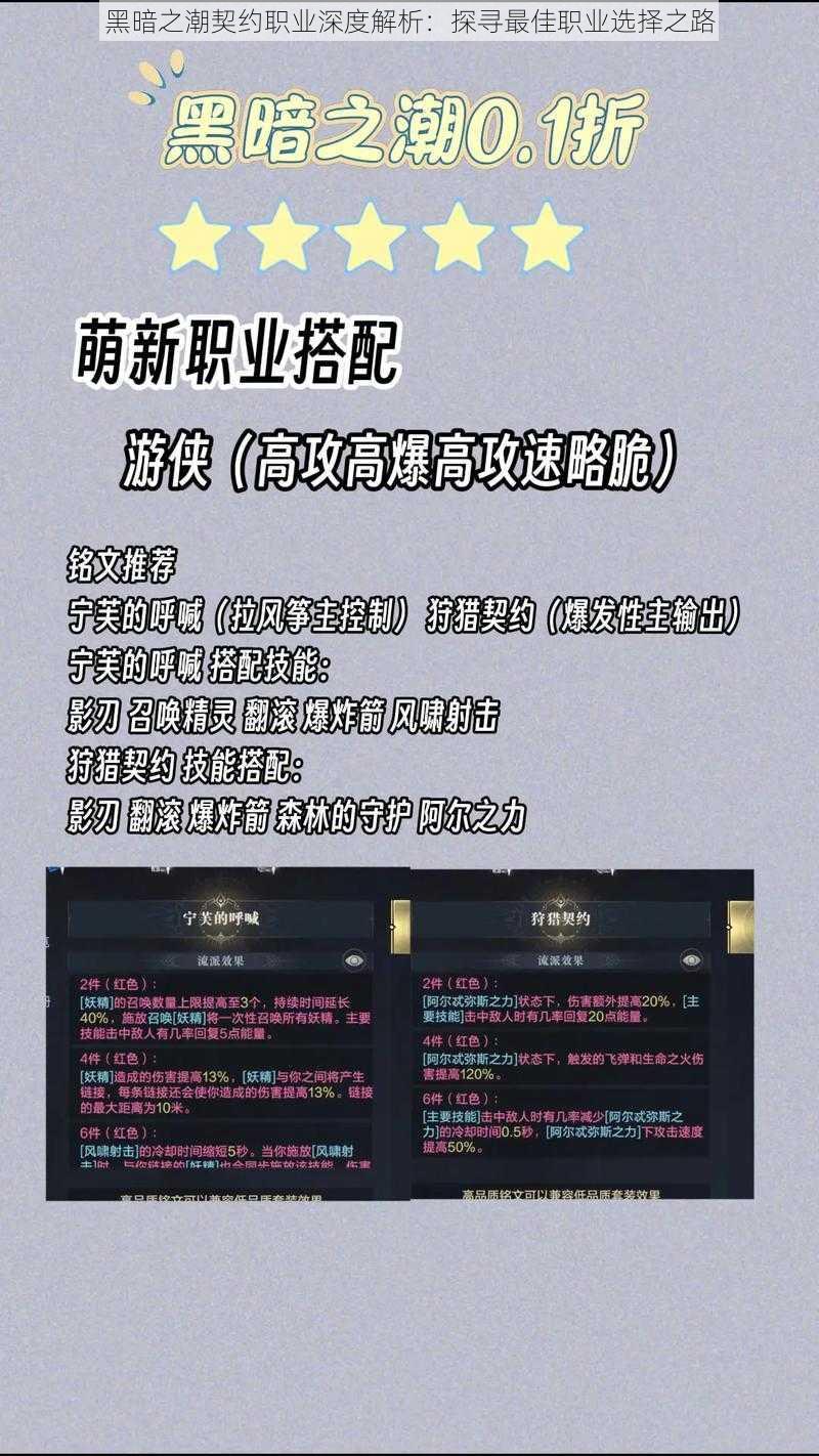 黑暗之潮契约职业深度解析：探寻最佳职业选择之路