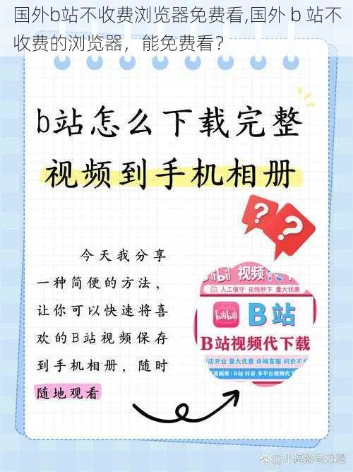 国外b站不收费浏览器免费看,国外 b 站不收费的浏览器，能免费看？