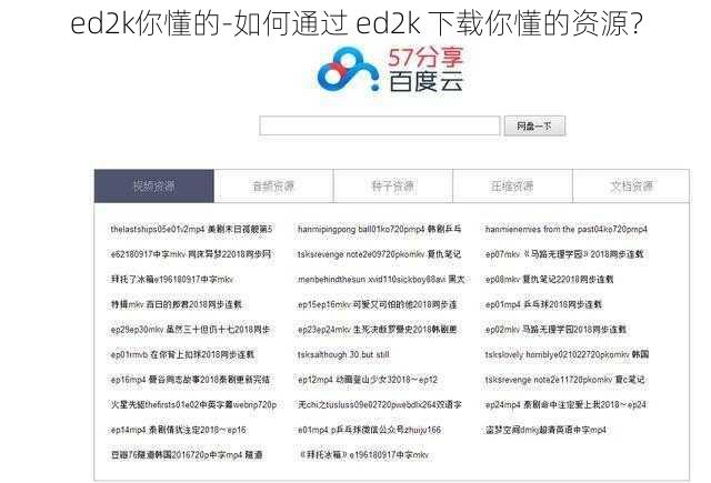 ed2k你懂的-如何通过 ed2k 下载你懂的资源？