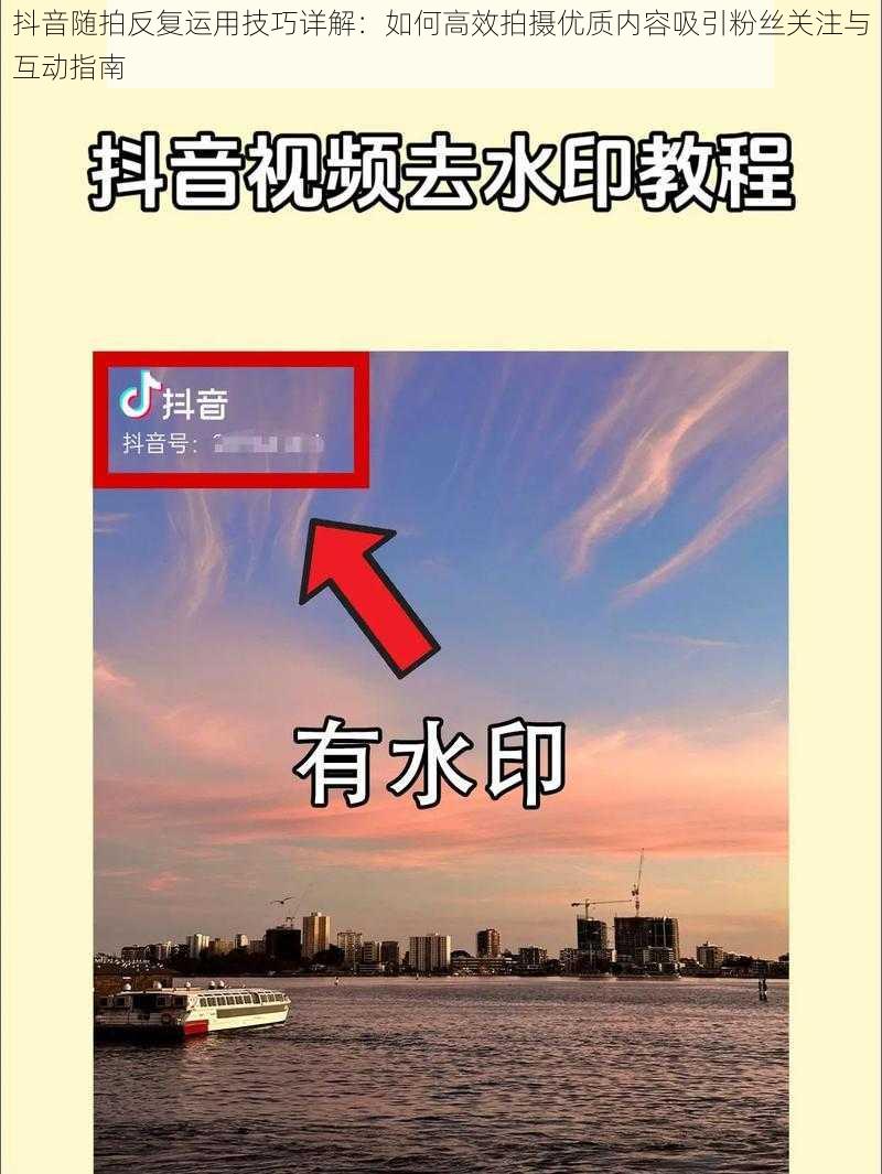 抖音随拍反复运用技巧详解：如何高效拍摄优质内容吸引粉丝关注与互动指南