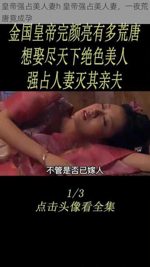 皇帝强占美人妻h 皇帝强占美人妻，一夜荒唐竟成孕