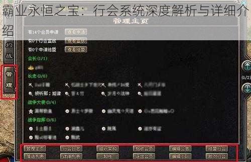 霸业永恒之宝：行会系统深度解析与详细介绍