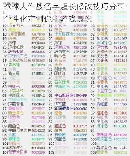 球球大作战名字超长修改技巧分享：个性化定制你的游戏身份