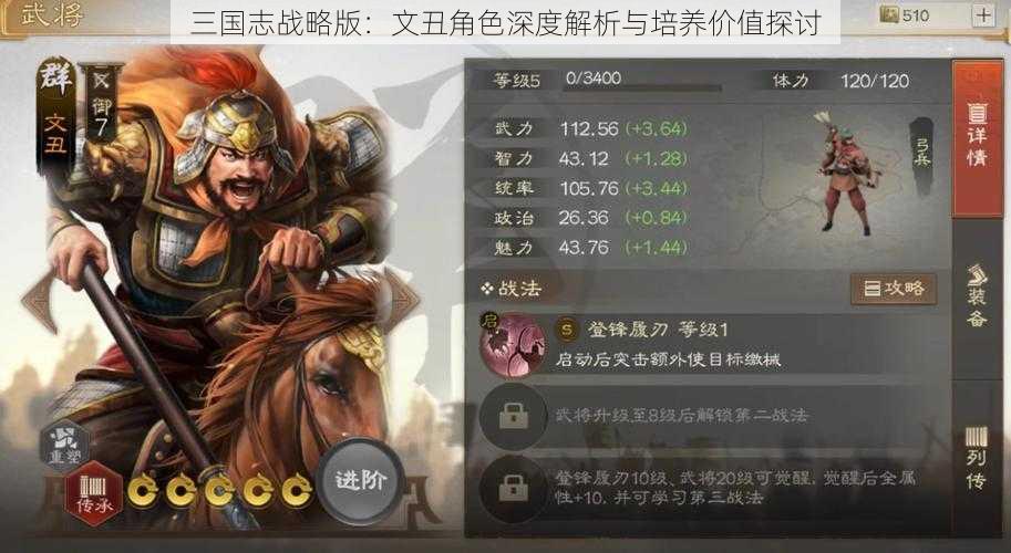 三国志战略版：文丑角色深度解析与培养价值探讨