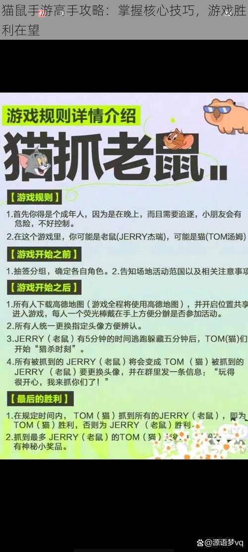 猫鼠手游高手攻略：掌握核心技巧，游戏胜利在望