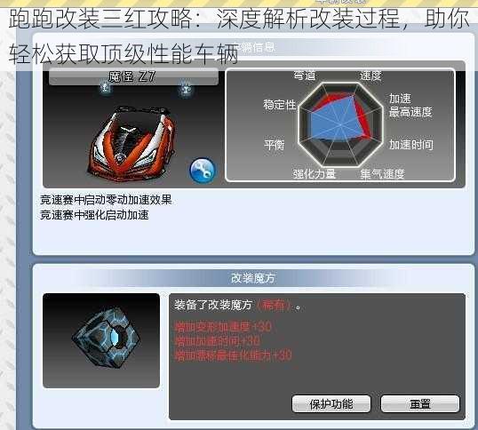 跑跑改装三红攻略：深度解析改装过程，助你轻松获取顶级性能车辆